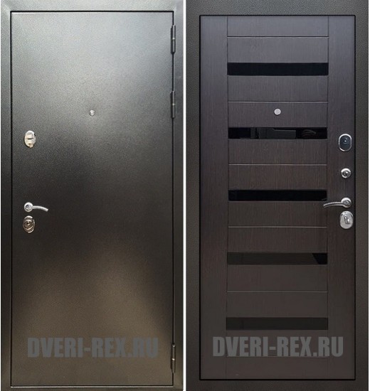 Стальная дверь Рекс 5А Антик серебро / СБ-14