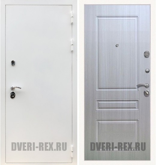 Стальная дверь Рекс 5А Белая шагрень / ФЛ-243
