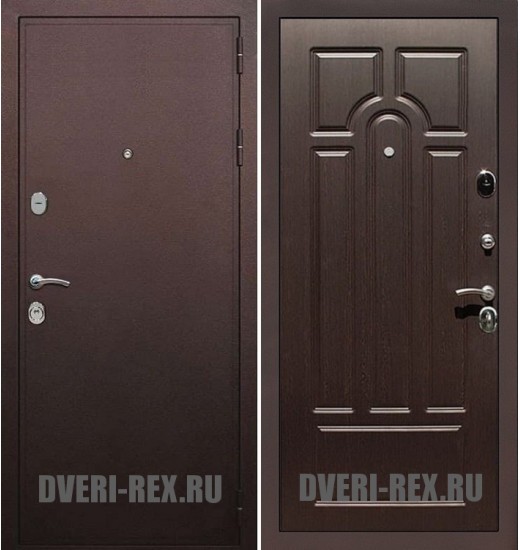 Стальная дверь Рекс 5А Антик медный / ФЛ-58