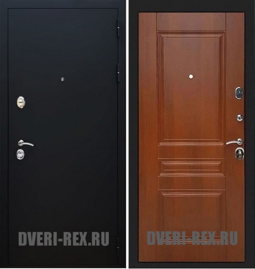 Стальная дверь Рекс 5А Черный муар / ФЛ-243