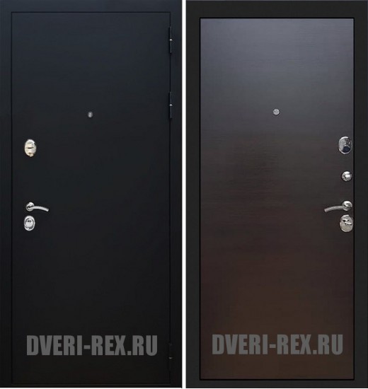 Стальная дверь Рекс 5А Черный муар