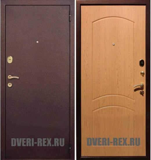 Стальная дверь Рекс 1А Антик медь / ФЛ-110