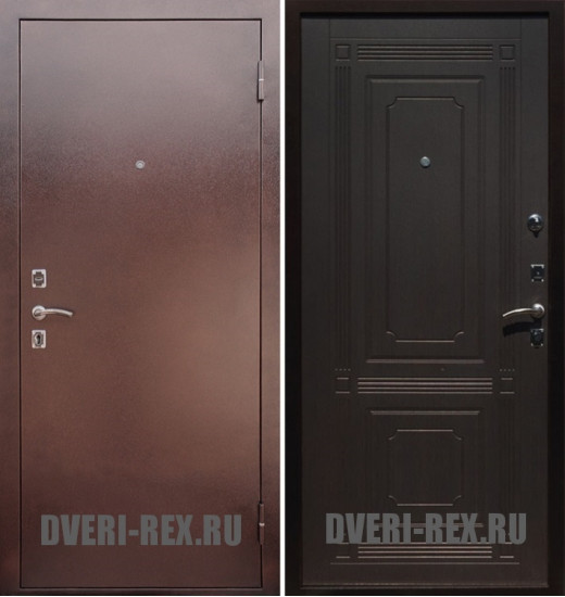 Стальная дверь Рекс 1 Антик медь / ФЛ-2