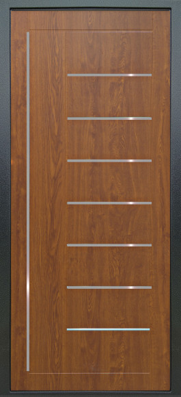 Стальная дверь Люкс 3К Золотой дуб