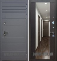 Стальная дверь Рекс 14 / СБ-16 с зеркалом