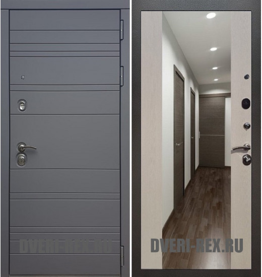 Стальная дверь Рекс 14 / СБ-16 с зеркалом