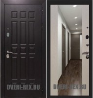 Стальная дверь Рекс Сенатор 2К СБ-16 с зеркалом