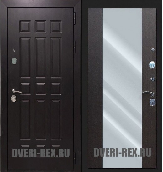Стальная дверь Рекс Сенатор 2К СБ-16 с зеркалом Стальная дверь Рекс Сенатор 2К СБ-16 с зеркалом
