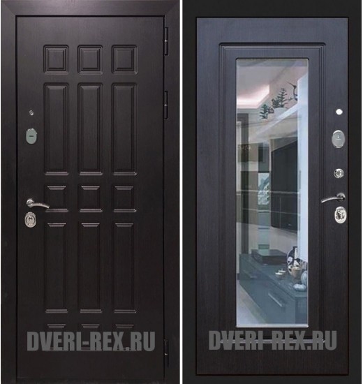 Стальная дверь Рекс Сенатор 2К ФЛЗ-158 с зеркалом