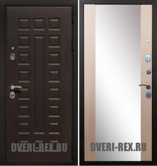 Стальная дверь Рекс Премиум 3К СБ-16 с зеркалом