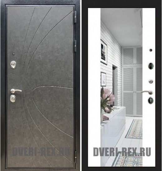 Стальная дверь Рекс Премиум 248 / СБ-16 с зеркалом