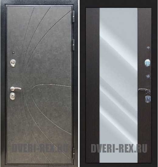 Стальная дверь Рекс Премиум 248 / СБ-16 с зеркалом