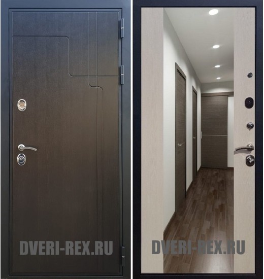 Стальная дверь Рекс Премиум 246 / СБ-16 с зеркалом