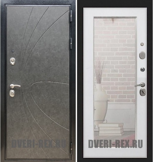 Стальная дверь Рекс Премиум 248 / Пастораль с зеркалом